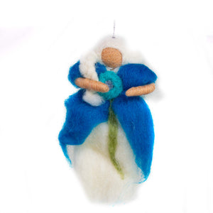 Handcrafted Felt Turquoise Forest Fairy