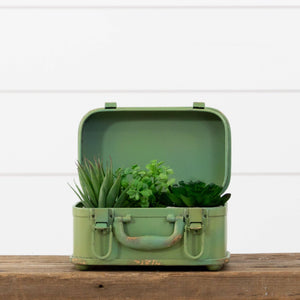 Green Metal Suitcase Box (PC)