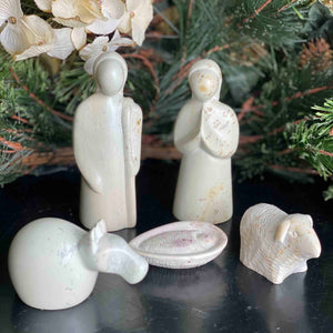 Holy Family Soapstone Nativity, 5-Piece Set: Default Title