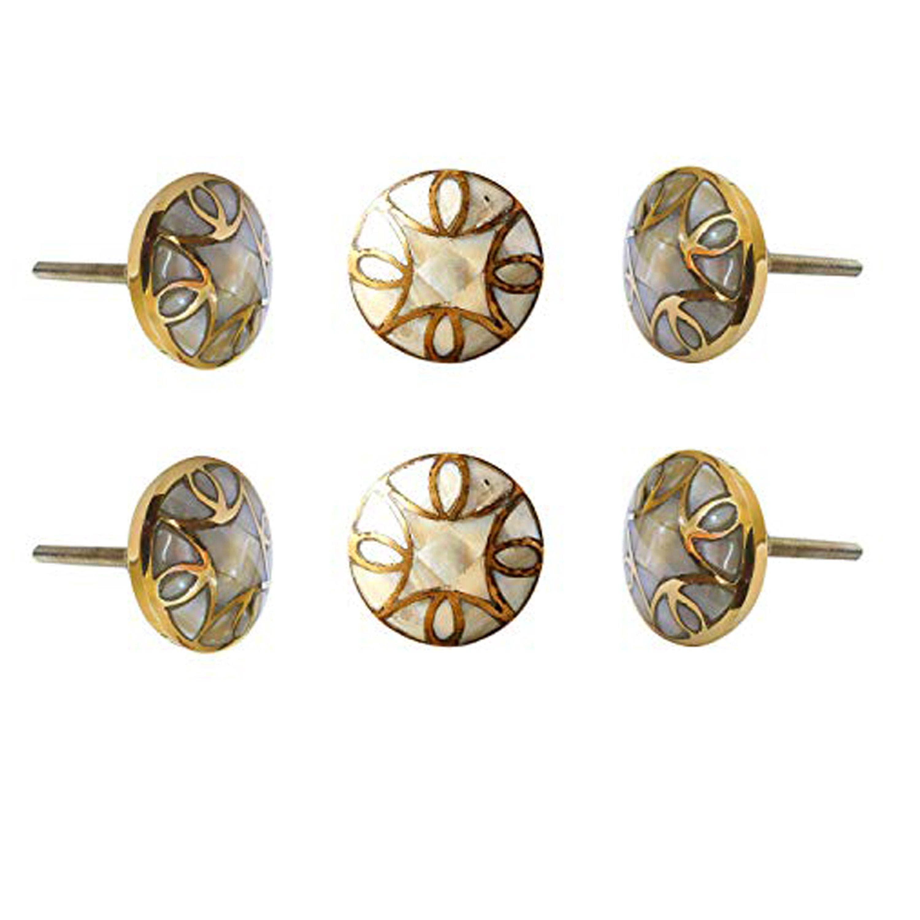 Brass Mother Of Pearl Knobs