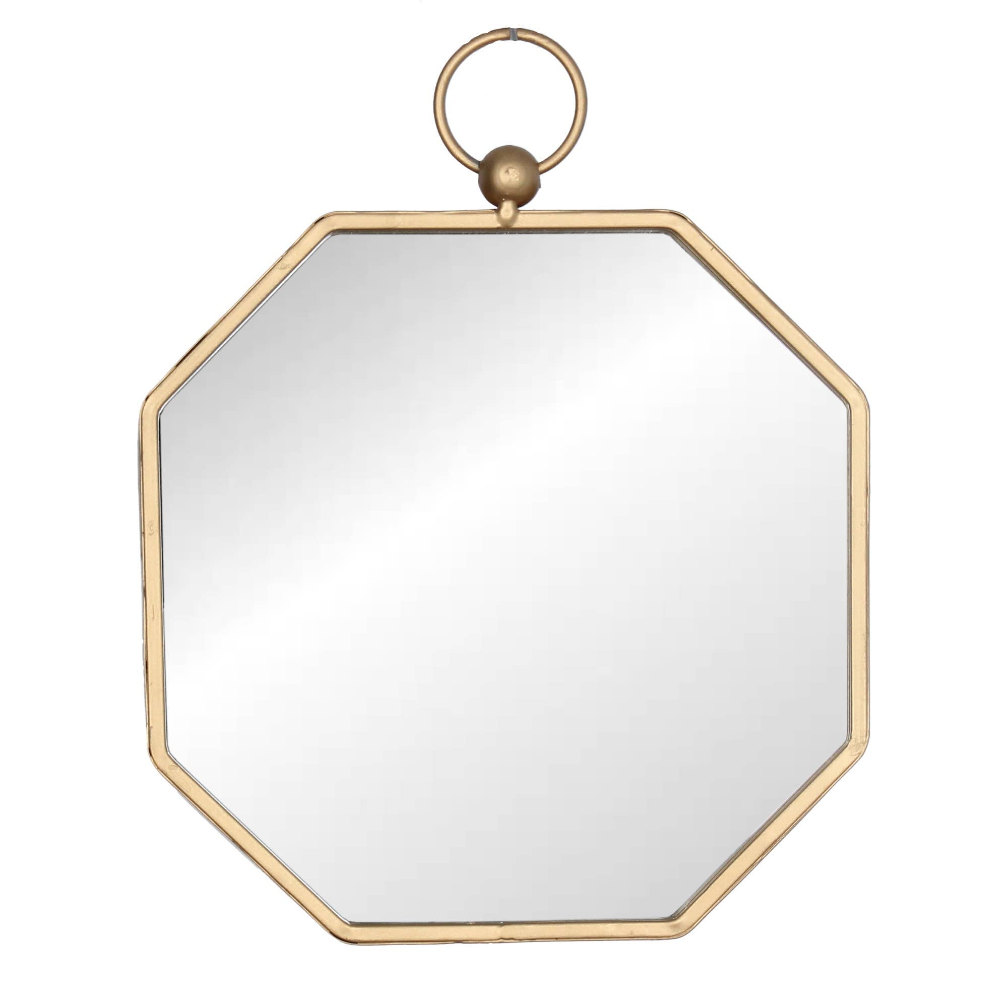 GE32263 Gold Octagon Wall Mirror, Sml