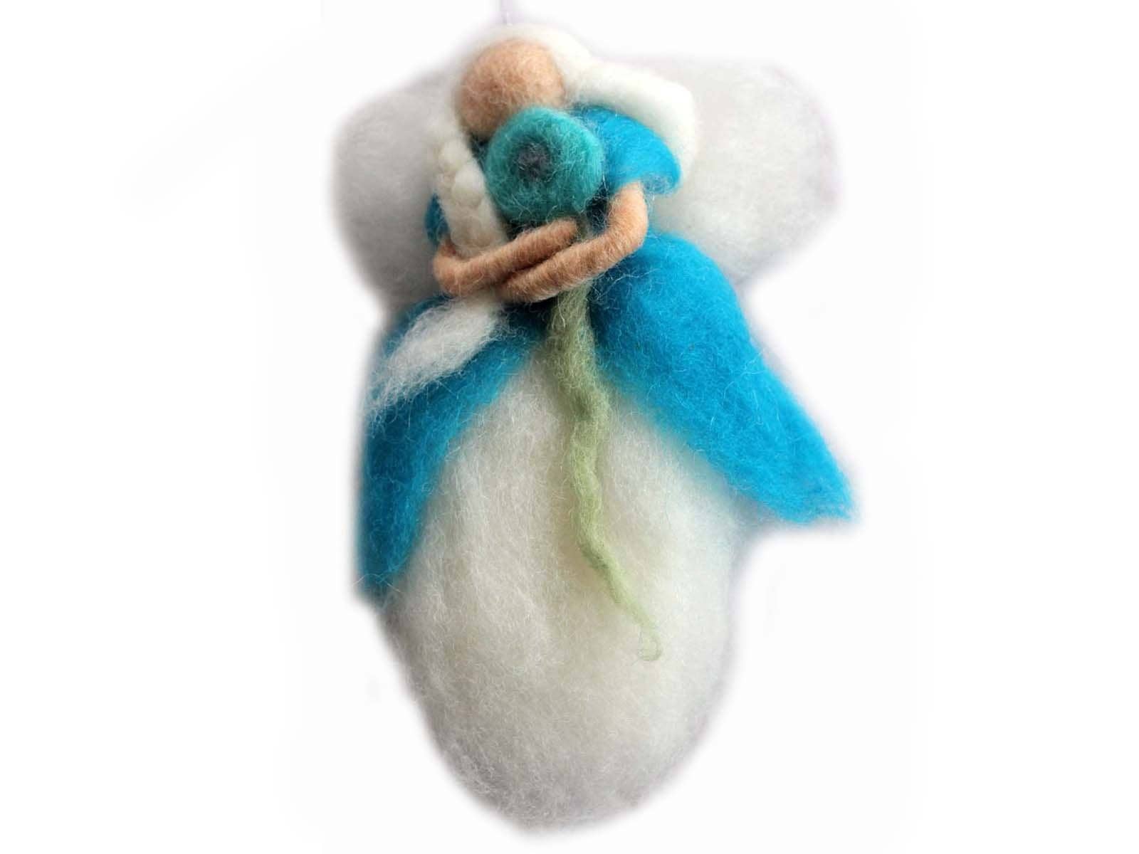 Handcrafted Felt Turquoise Forest Fairy