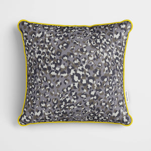 Lilac Grey Leopard Print Cushion
