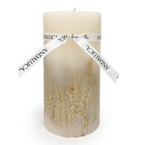 Harvest Wheat Botanical Pillar Candle