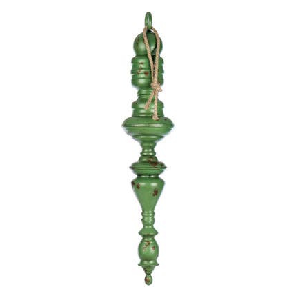 Round Metal Ornament - Spindle