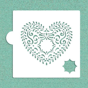Monogram Heart Cookie and Craft Stencil