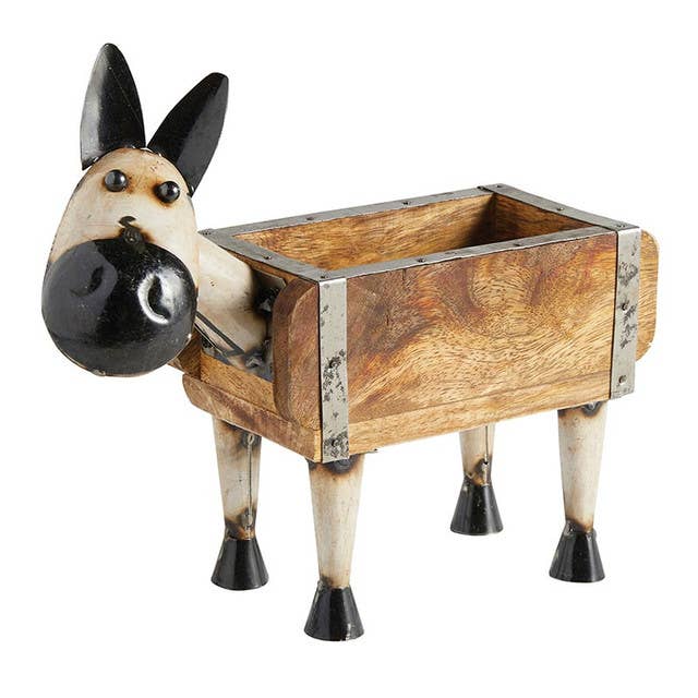 Iron Donkey Flower Pot