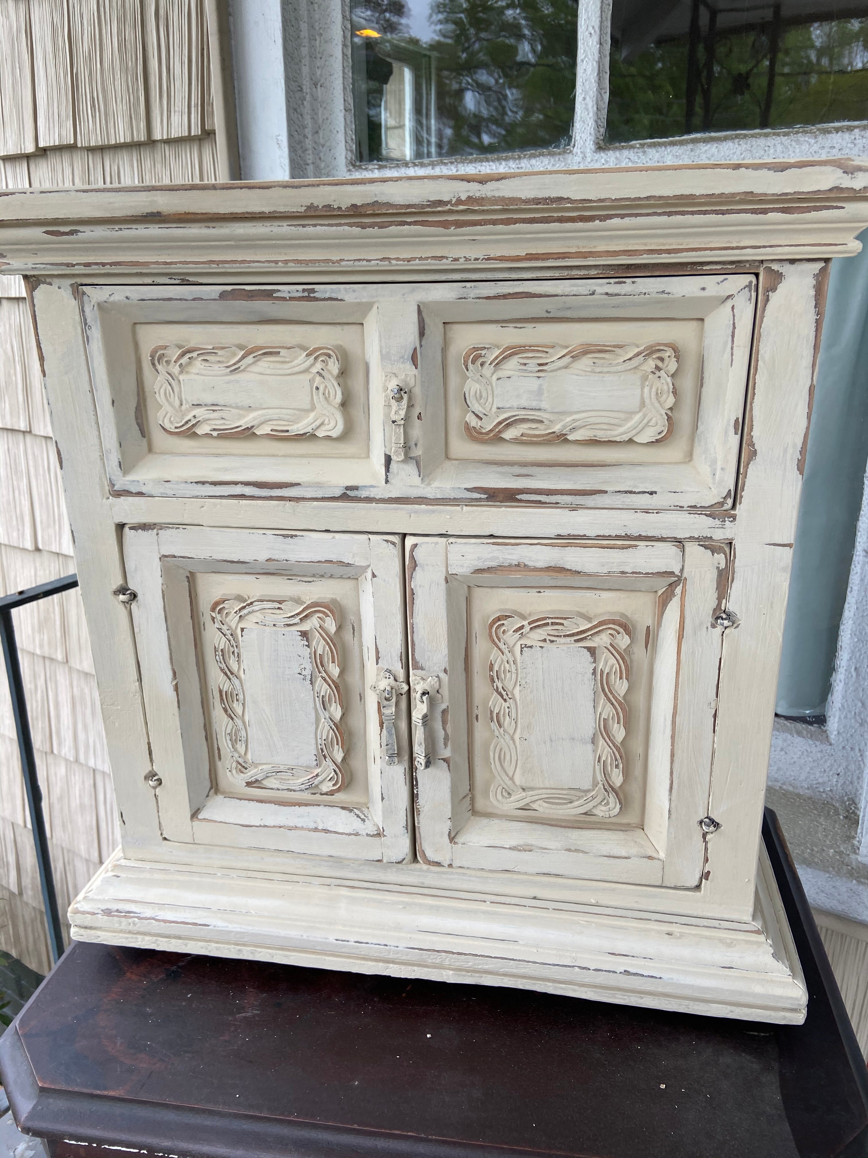 Old Ochre end tables or night stands
