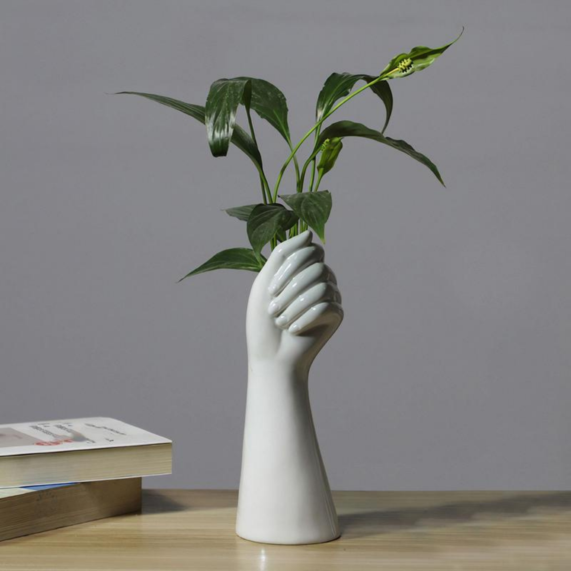 Hand Shape Ceramic Vase