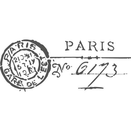 Paris Postmark Wall Stencil