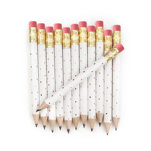 Rose Gold Dot Mini Pencils