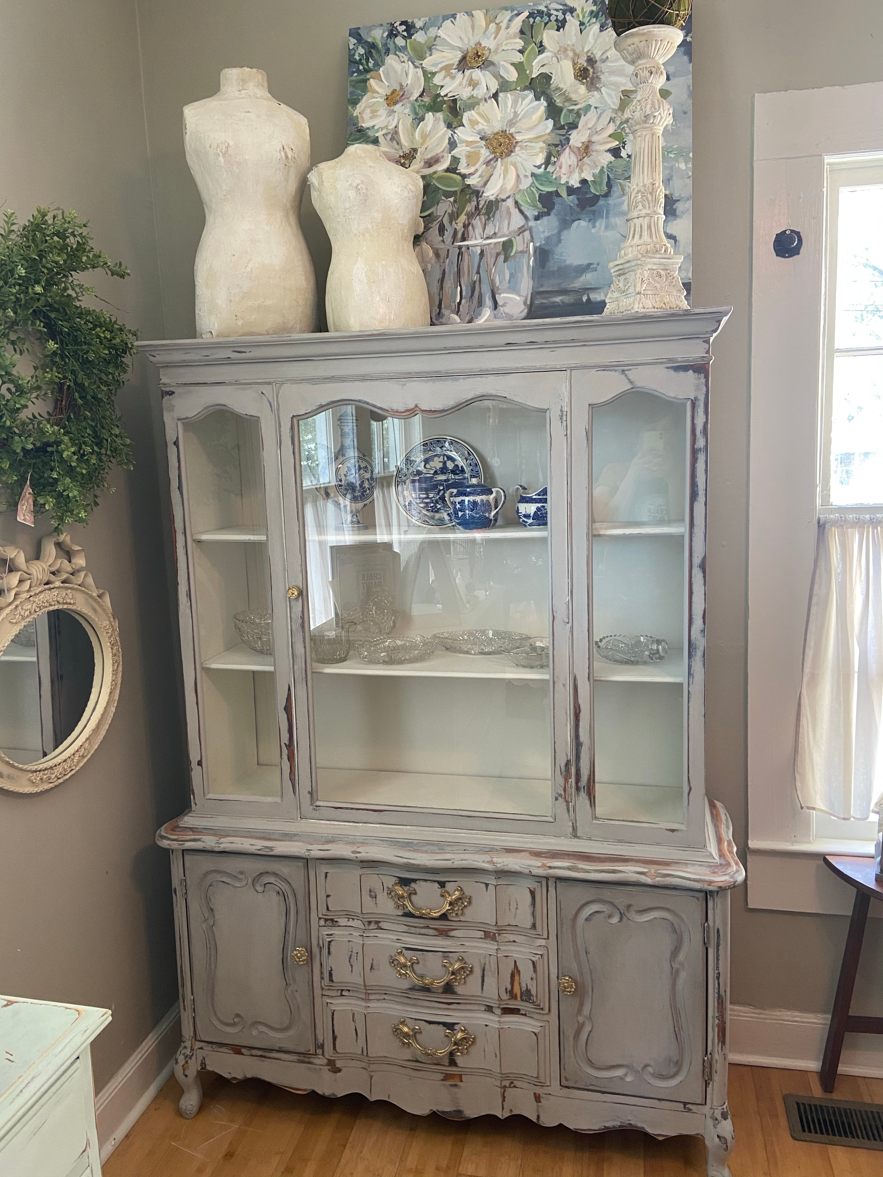 SOLD French Provencial China Cabinet