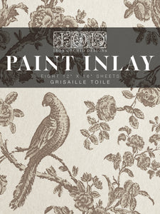Grisaille Toile IOD Paint Inlay 12x16 Pad®️